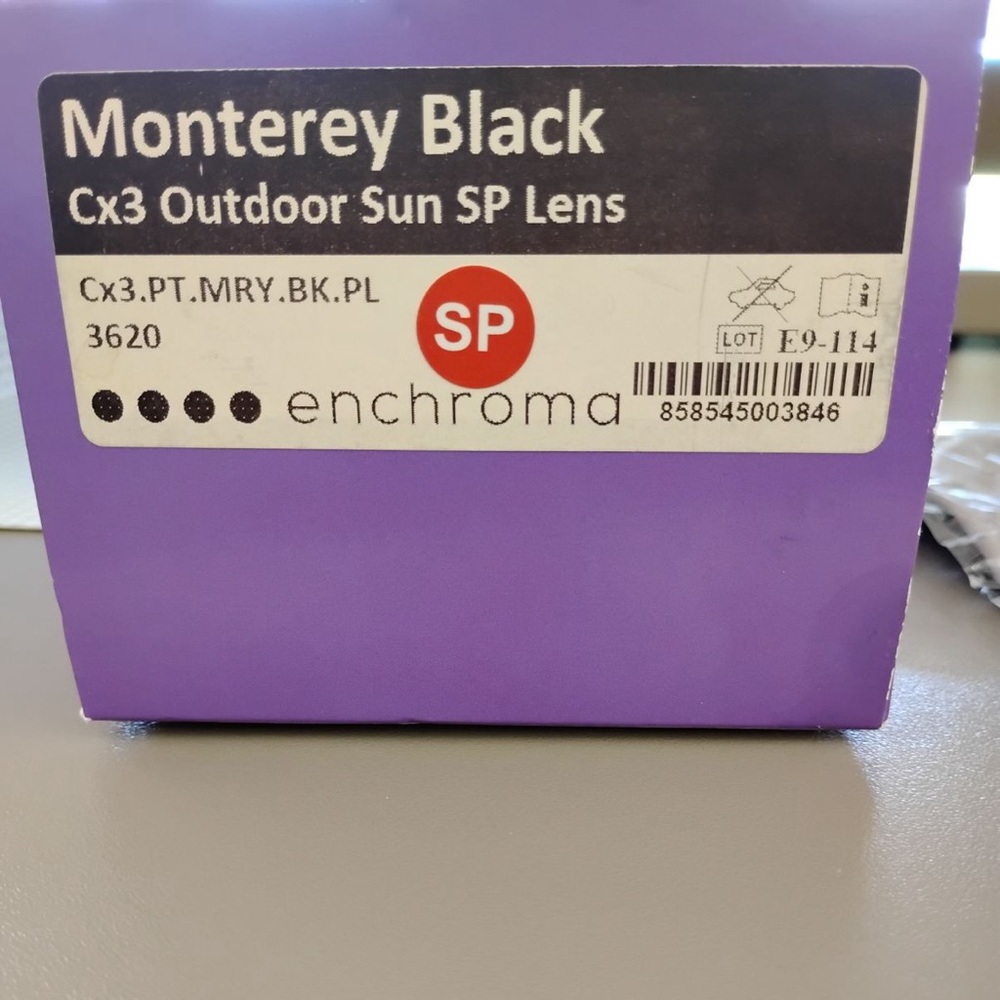 Enchroma Cx3 outdoor sun sp lense Monterey black glasses